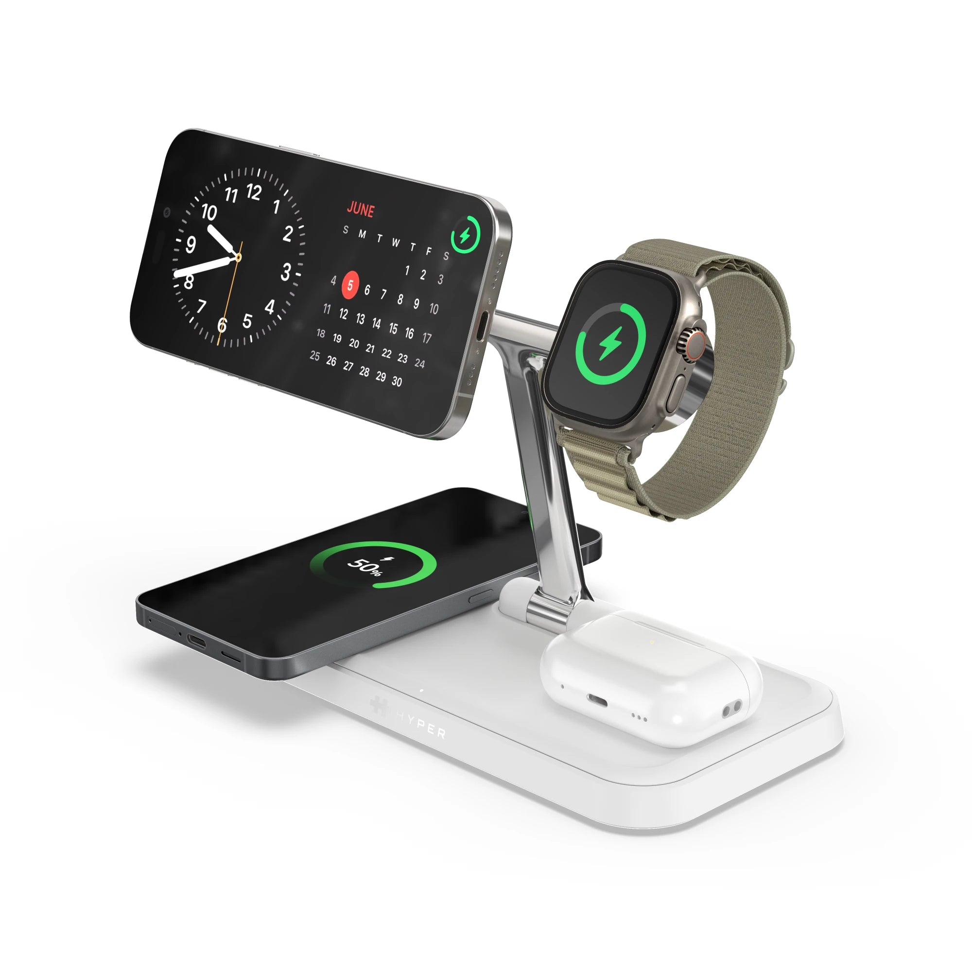 HyperJuice Next Qi2 4 in 1 Magnetic Charging Stand HyperShop