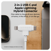 HyperJuice USB-C and Lightning Hybrid Silicone Cable (1.5m/5ft)