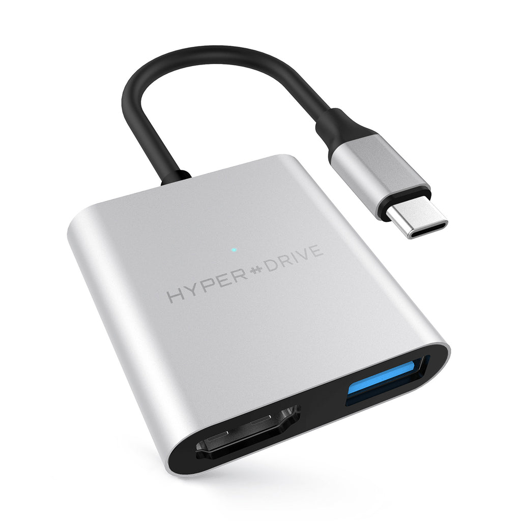 Hyperdrive Net 6-in-2 Hub for USB-C MacBook Pro - Silver